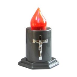 Set 3 x Candela Electronica din Plastic Argintie 50 Zile, Baterii Incluse