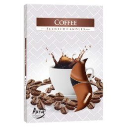 Set 3 x 6 Lumanari Pastila, 4 Ore, Cafea