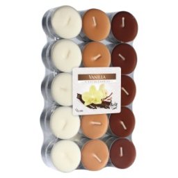 Set 3 x 30 Lumanari Parfumate Pastila, 4 Ore, Vanilie