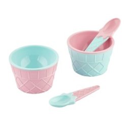 Set pentru Servire Inghetata Qlux, 4 Piese