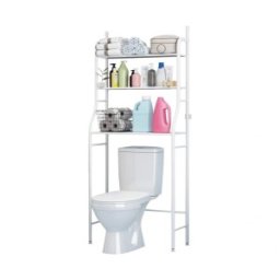 Set 2 x Raft de Depozitare pentru Baie, 3 Polite, 47 x 25 x 155 cm