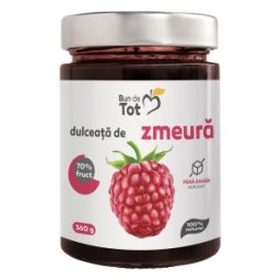 Dulceata de Zmeura fara Zahar, 360 g, Bun de Tot