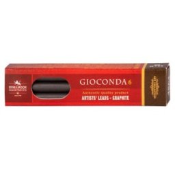 Mine Grafit pentru Creioane Mecanice Gioconda, Negru, 5.6 mm, Tarie 6B, Lungime 80 mm, Koh-I-Noor