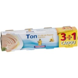 Set 3 x Ton in Ulei de Floarea Soarelui 3 si 1, Vigilante, 4 x 80 g