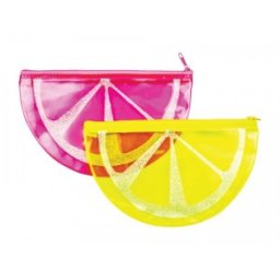 Set 3 x Penar cu Sclipici, Transparent, Felie Pepene