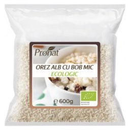 Set 2 x Orez Alb BIO cu Bob Mic, 600 g, Pronat