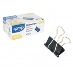 Set 12 x Binder Clips, Spree, 51 mm