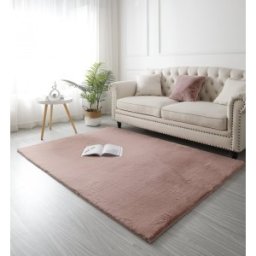 Covor Blanita Roz, Antiderapant, 50 cm x 80 cm, Soft Lop 020
