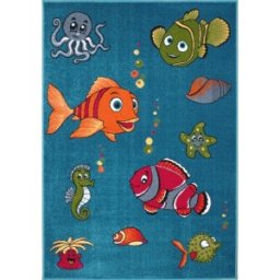 Covor pentru Copii Albastru, Model Pestisor, 160 cm x 230 cm, 11381