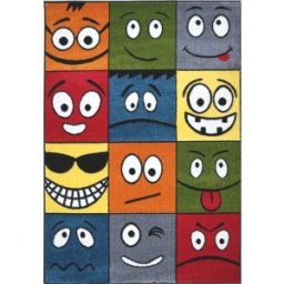 Covor pentru Copii, 80 x 150 cm, Multicolor, Dreptunghiular, Kolibri Smile 11177
