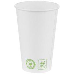 Set 2 x 50 Pahare Carton Bio Albe, 480 ml