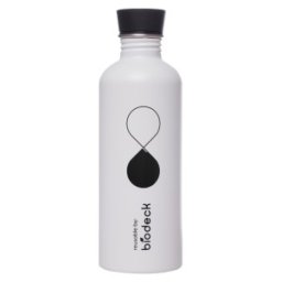 Set 2 x Sticla Otel, Reutilizabila, Biodeck, Alba, 500 ml