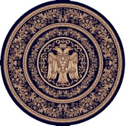 Covor Bisericesc Rotund, 80 x 80 cm, Albastru, Lotos 15032