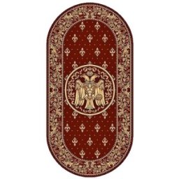 Covor Bisericesc Oval, 100 x 200 cm, Rosu, Lotos 15032/210
