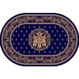 Covor Bisericesc Oval, 250 x 350 cm, Albastru, Lotos 15032/810