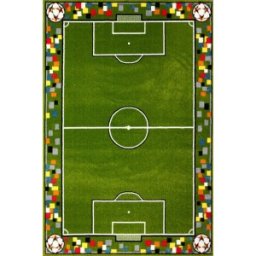 Covor pentru Copii Dreptunghiular, 200 x 300 cm, Verde, Model Teren Fotbal Kolibri 11118