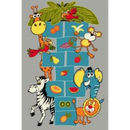 Covor Dreptunghiular pentru Copii, 120 x 170 cm, Gri, Kolibri Model Sotron 11120