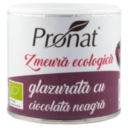 Set 2 x Zmeura Glazurata cu Ciocolata Neagra BIO, 100 g, Pronat