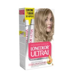 Vopsea de Par Permanenta Loncolor Ultra Max, 10 Blond Cenusiu Inchis, 200 ml