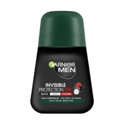 Set 3 x Deodorant Roll-on Garnier Men Invisible Black White Colors 72h, pentru Barbati, 50 ml