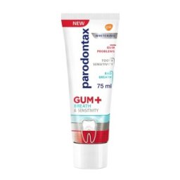 Set 2 x Pasta de Dinti Parodontax Gum Breath and Sensitivity Whitening, cu Fluor, 75 ml