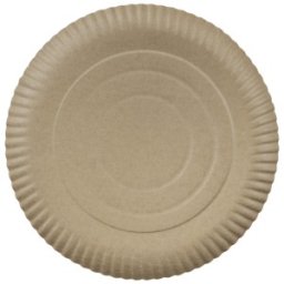 Set 2 x 40 Farfurii Biodegradabile Compostabile Carton Rotunde Kraft, 26 cm