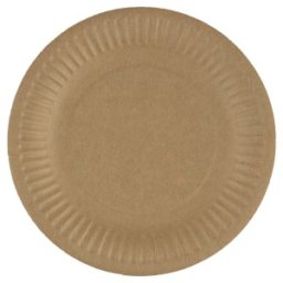 Set 2 x 50 Farfurii Biodegradabile Compostabile Carton Rotunde Kraft, 18 cm