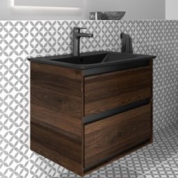 Baterie Incastrata pentru Lavoar, Ideal Standard Cerafine, Negru Mat