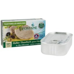 Set 2 x File de Ton, Bucati Intregi in Ulei de Masline Extravirgin Bio, Fontaine, 120 g