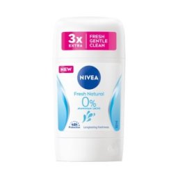 Set 3 x Deodorant Stick pentru Femei, Nivea Fresh Natural 0% Aluminiu 50 ml