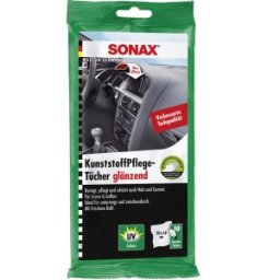 Servetele Auto Umede pentru Suprafetele din Plastic, cu Efect Lucios, 10 Bucati, Sonax