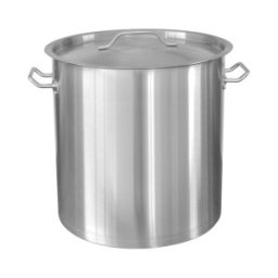 Oala din Inox cu Capac, 98 l, Manere Nituite, Compatibila cu Plita cu Inductie, Grunberg