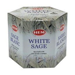 Set 2 x Conuri Parfumate Backflow, White Sage, 40 Bucati
