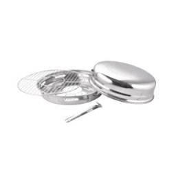 Set 3 x Gratar din Inox cu Capac si Maner pentru Aragaz, 32.5 x 13.5 cm, Grunberg
