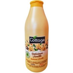 Set 2 x Gel de Dus si Lapte de Baie Cottage, Vanilie, 750 ml