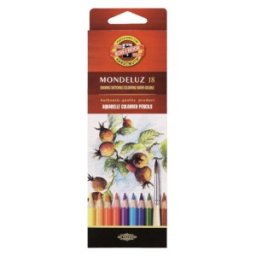 Set 2 x Creioane Colorate Aquarell, Colectie Fructe, 18 Culori