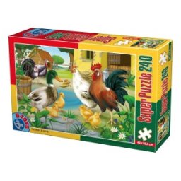 Puzzle 240 Piese, D-Toys, Pasari de Curte