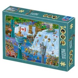 Puzzle 1000 Piese D-Toys, Cartoon Cascada Niagara