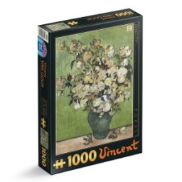 Puzzle 1000 Piese D-Toys, Vincent Van Gogh, Pink Roses in a Vase