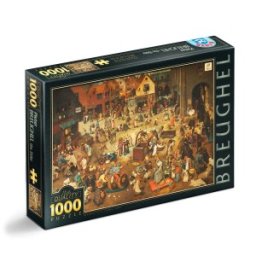 Puzzle 1000 Piese D-Toys, Bruegel cel Batran, The Fight Between Carnival and Lent