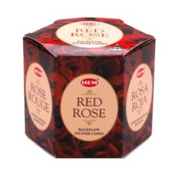 Set 2 x Conuri Parfumate Backflow, Red Rose