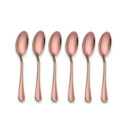 Set 2 x 6 Lingurite din Inox, Berglander, Rose Auriu