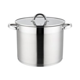 Set 2 x Oala din Inox cu Capac din Sticla, 24 cm, 8.90 l, Grunberg