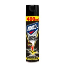 Set 3 x Spray cu Actiune Instanta Impotriva Gandacilor si Furnicilor Aroxol, 400 ml