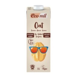 Set 2 x Bautura Vegetala Bio, Ecomil, de Ovaz, fara Zahar, 1 l