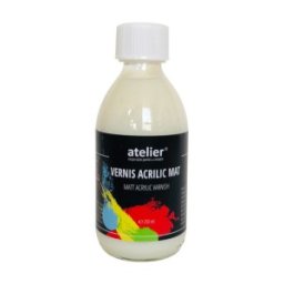 Set 2 x Vernis Acrilic Mat Atelier, 250 ml