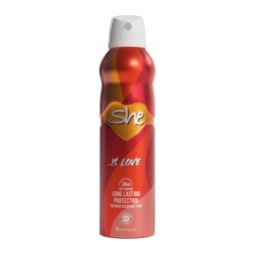 Set 4 x Deodorant Spray She Is Love, Femei, 150 ml