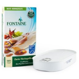 Set 2 x File de Hering in Sos Bio cu Ardei Iute, Fontaine, 200 g