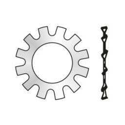 Set 250 x Saiba Elastica Dinti Exteriori Forma A 6797 Otel Zincat-19
