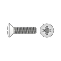 Set 250 x Surub Cap Semiinecat Locas Cruciform 966 Otel Gr.4.8 Zincat-M6 x 10